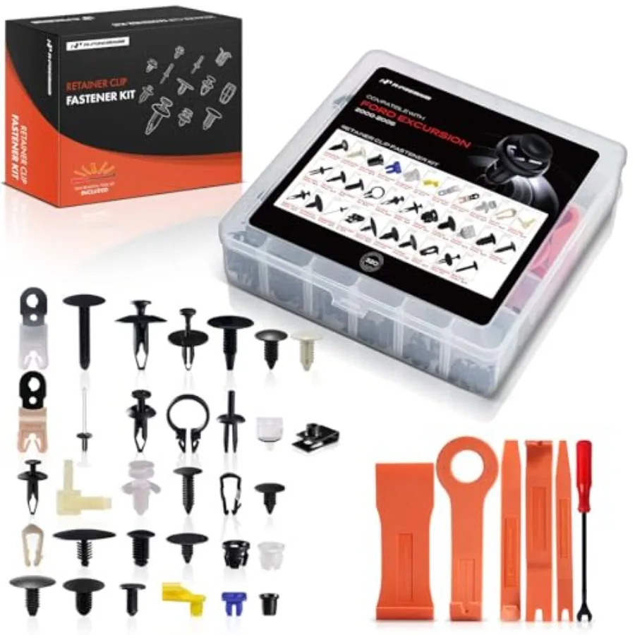 320Pcs 53.92 oz Nylon Bumper Retainer Clips Fender Fasteners Door Lock Rod Trim Panel Molding Auto Push Pin Plastic Rivets Kit
320Pcs 53.92 oz Nylon Bumper Retainer Clips Fender Fasteners Door Lock Rod Trim Panel Molding Auto Push Pin Plastic Rivets Kit