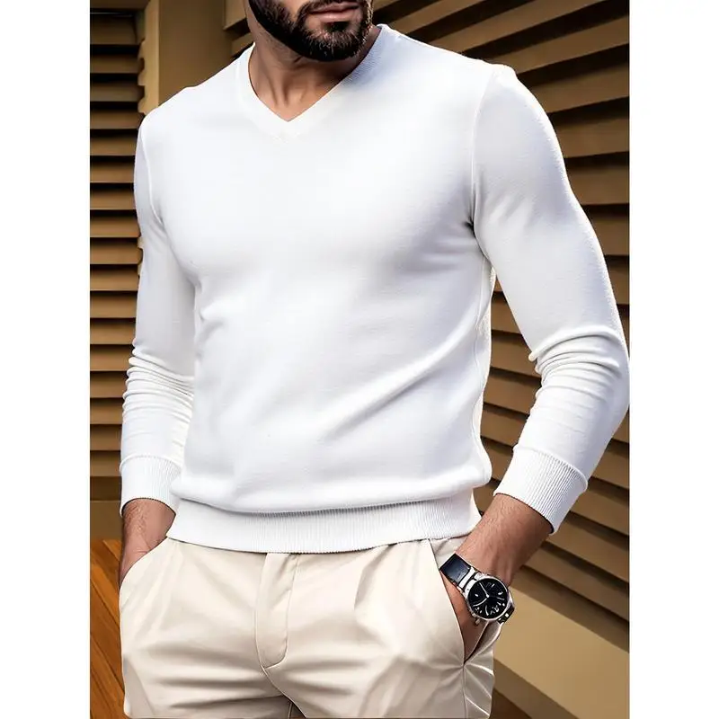 Men's V-Neck Knit Sweater Cross-Border Fashionable Casual Knitted Top in Spring Summer Autumn for All Seasons Easy Care Fabric
Men's V-Neck Knit Sweater Cross-Border Fashionable Casual Knitted Top in Spring Summer Autumn for All Seasons Easy Care Fabric
