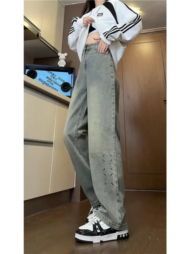 American Sle Wide Leg Straight Cut Jeans Men's Spring Autumn Loose Fit Dungarees Youthful Wear Resistant Cotton Denim
American Sle Wide Leg Straight Cut Jeans Men's Spring Autumn Loose Fit Dungarees Youthful Wear Resistant Cotton Denim