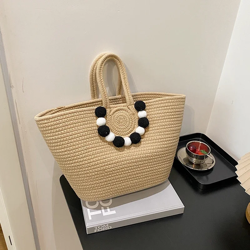 Fabric Large Capacity Fashion Casual Tote Braided Colored Dots 2025 High Quality Bags for Women Zipper Versatile Shoulder Bags
Fabric Large Capacity Fashion Casual Tote Braided Colored Dots 2025 High Quality Bags for Women Zipper Versatile Shoulder Bags