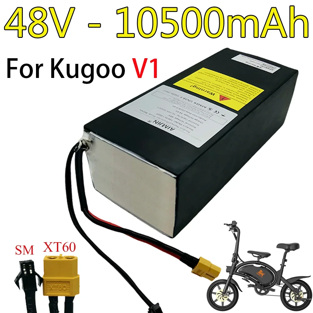 New 13S3P 48V 10500mAh 18650 Rechargeable/Lithium Ion Battery Pack Suitable For Kugoo V1 Bicycle Battery With BMS
New 13S3P 48V 10500mAh 18650 Rechargeable/Lithium Ion Battery Pack Suitable For Kugoo V1 Bicycle Battery With BMS