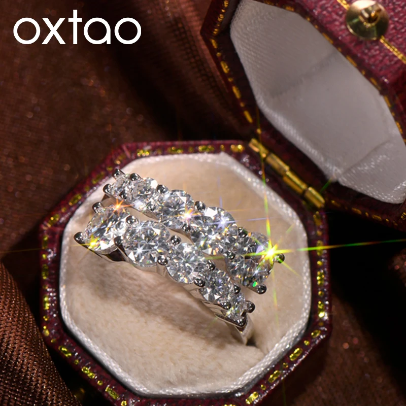 Роскошное юбилейное кольцо OXTAO с муассанитом, витой оправой, 3.26cttw, 10 камней, для помолвки и свадьбы, из золота 14K с позолотой
Роскошное юбилейное кольцо OXTAO с муассанитом, витой оправой, 3.26cttw, 10 камней, для помолвки и свадьбы, из золота 14K с позолотой