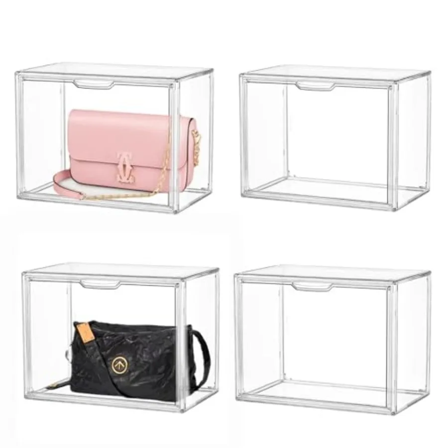 Clear Stackable Plastic Storage Bins with Magnetic Attraction Lid, Acrylic Box Display Case Showcase for Cosmetic, Large Figure
Clear Stackable Plastic Storage Bins with Magnetic Attraction Lid, Acrylic Box Display Case Showcase for Cosmetic, Large Figure