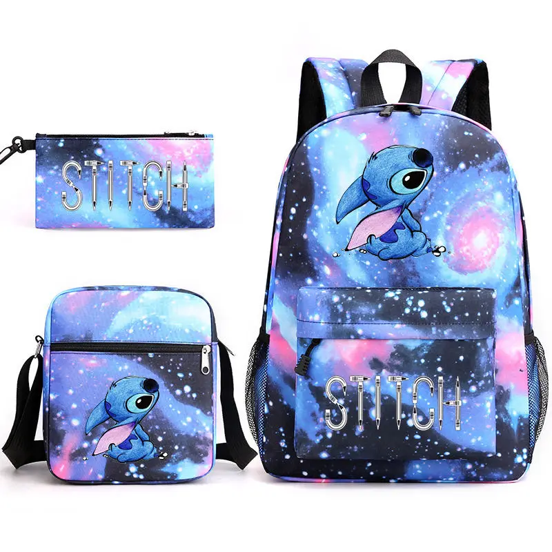 Disney Stitch Backpack for Student Three-piece School Bag Set Large Capacity Durable Portable Luxury Designer Bag 
Disney Stitch Backpack for Student Three-piece School Bag Set Large Capacity Durable Portable Luxury Designer Bag