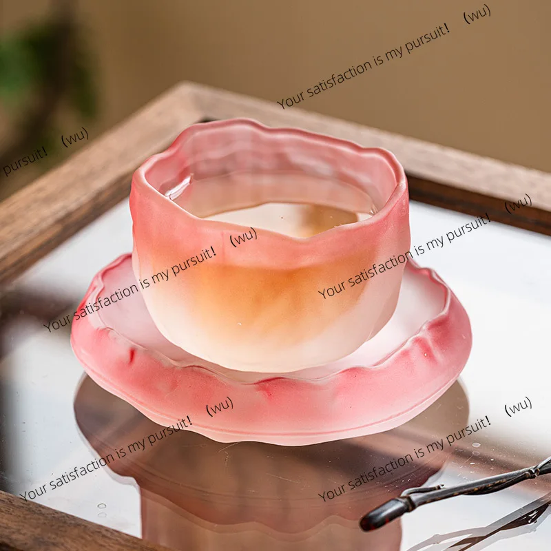 Crystal glazed glacier cup pink small teacup, tea set
Crystal glazed glacier cup pink small teacup, tea set