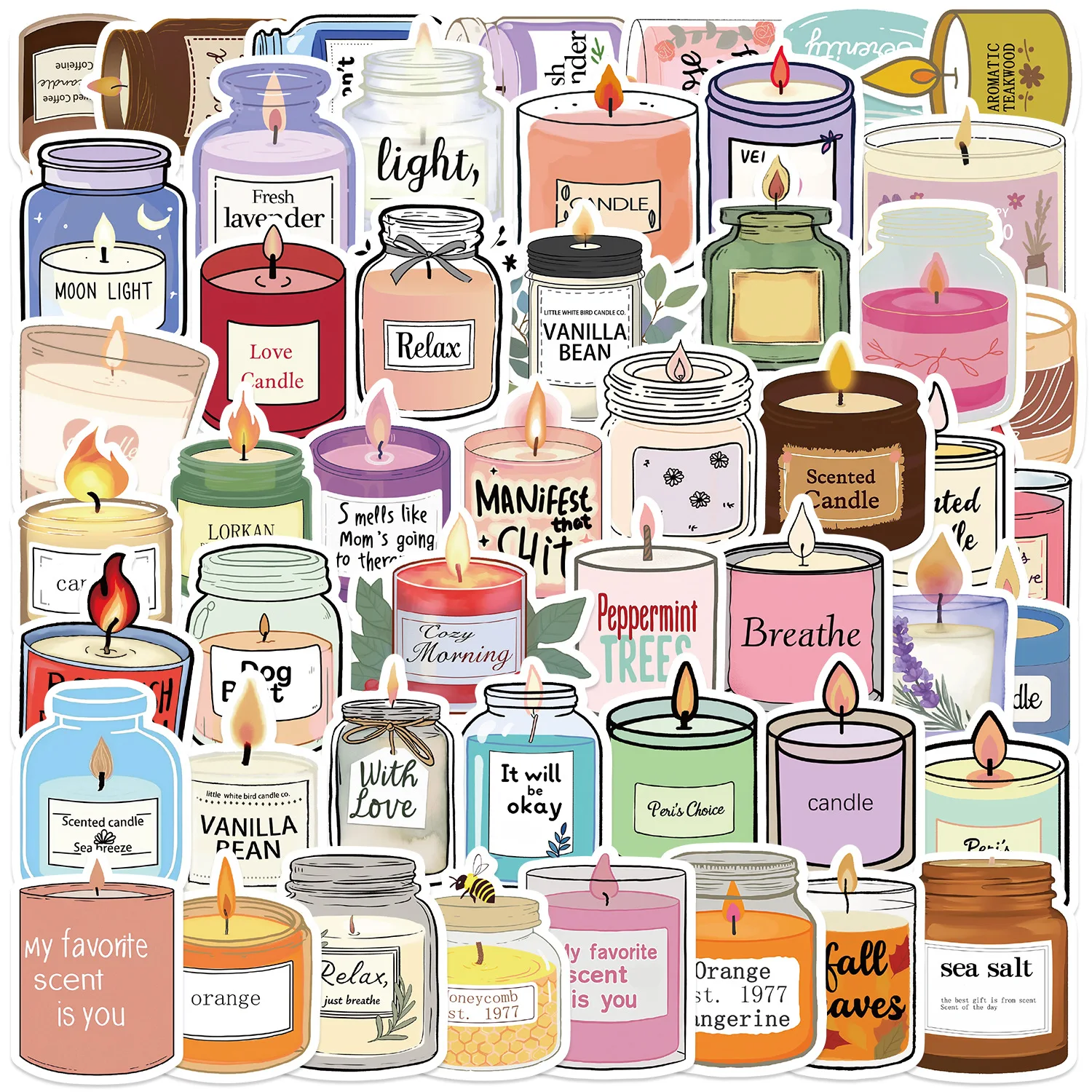 10/50PCS Candle Aromatherapy Doodle Stickers Cartoon Candle Decoration Graffiti DIY Laptop Guitar Phone Bike Decals Kids Toys
10/50PCS Candle Aromatherapy Doodle Stickers Cartoon Candle Decoration Graffiti DIY Laptop Guitar Phone Bike Decals Kids Toys