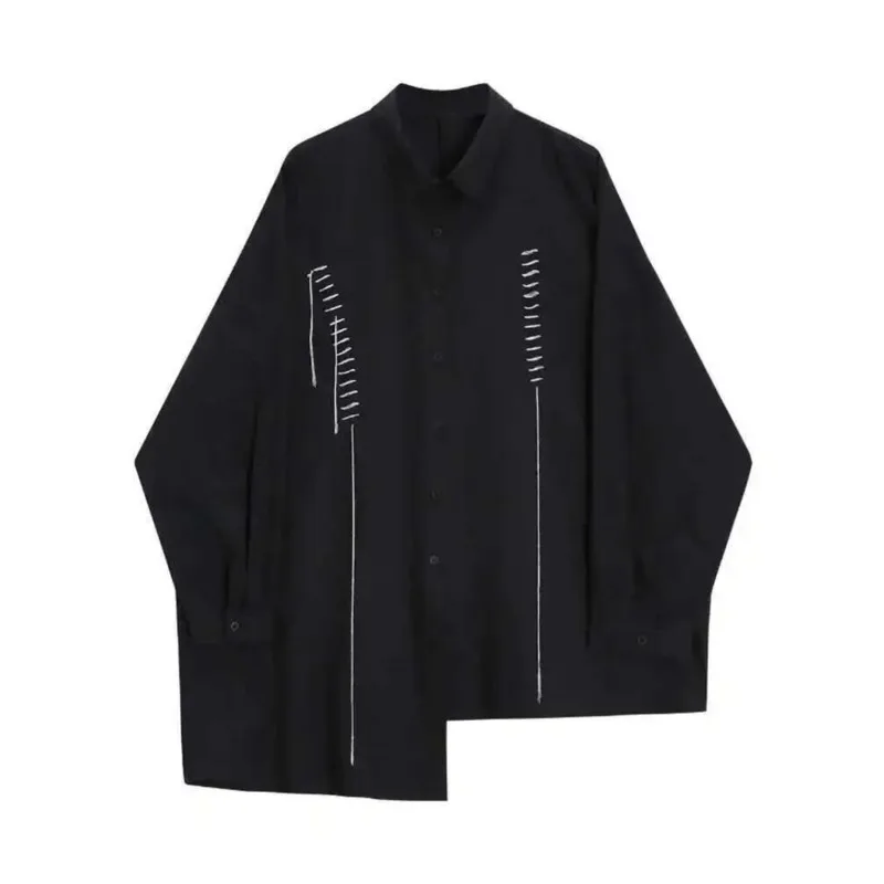 HUISONG Black Irregular Topstitched Blouse Women New Lapel Long Sleeve Loose Fit Shirt Fashion Tide Spring Autumn 2025 fpljrx
HUISONG Black Irregular Topstitched Blouse Women New Lapel Long Sleeve Loose Fit Shirt Fashion Tide Spring Autumn 2025 fpljrx