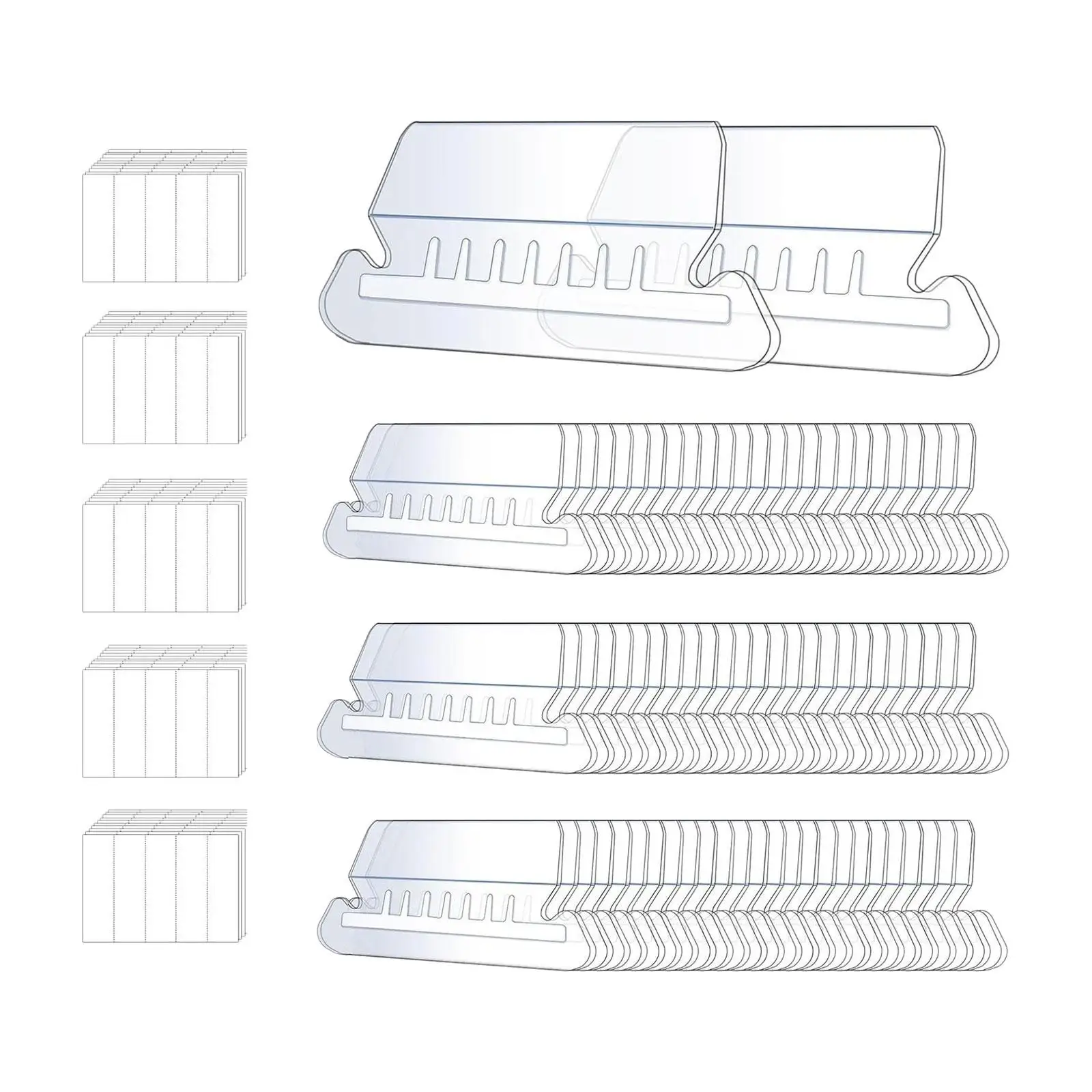 50Pcs Hanging Folder Tabs and Inserts Easy to Read Large Capacity Clear Hanging File Tabs for Room Cabinet School Office Home
50Pcs Hanging Folder Tabs and Inserts Easy to Read Large Capacity Clear Hanging File Tabs for Room Cabinet School Office Home