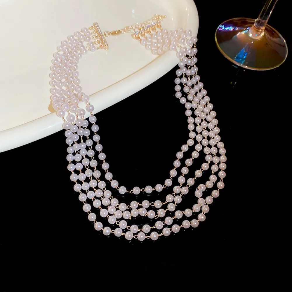Daily Alloy Multi-layered Pearl Necklace Jewelry Ornaments Korean Pearl Necklace Vacation Gift Pearl Pearl Choker Women
Daily Alloy Multi-layered Pearl Necklace Jewelry Ornaments Korean Pearl Necklace Vacation Gift Pearl Pearl Choker Women
