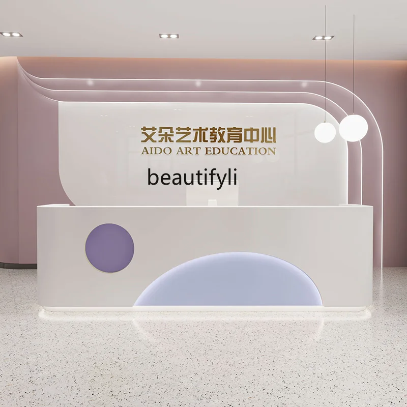 Children's clothing store training institution company front desk modern simple beauty baking paint beauty salon bar cabinet
Children's clothing store training institution company front desk modern simple beauty baking paint beauty salon bar cabinet