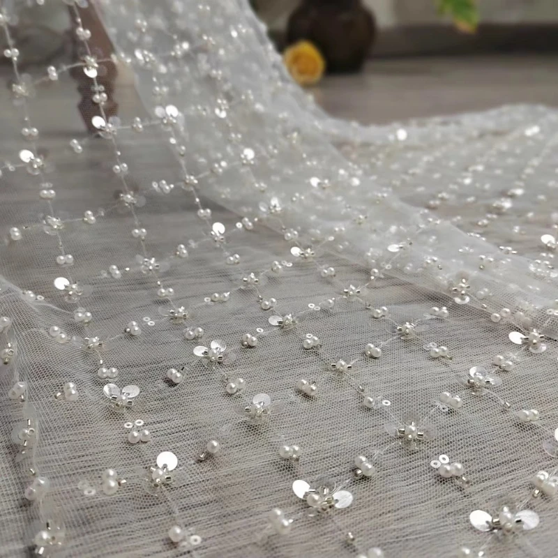 Lingge Sequin Embroidered Mesh Lace Fabric for DIY Sewing Evening Dress Clothing Fashion Designer Fabrics Material Cloth
Lingge Sequin Embroidered Mesh Lace Fabric for DIY Sewing Evening Dress Clothing Fashion Designer Fabrics Material Cloth