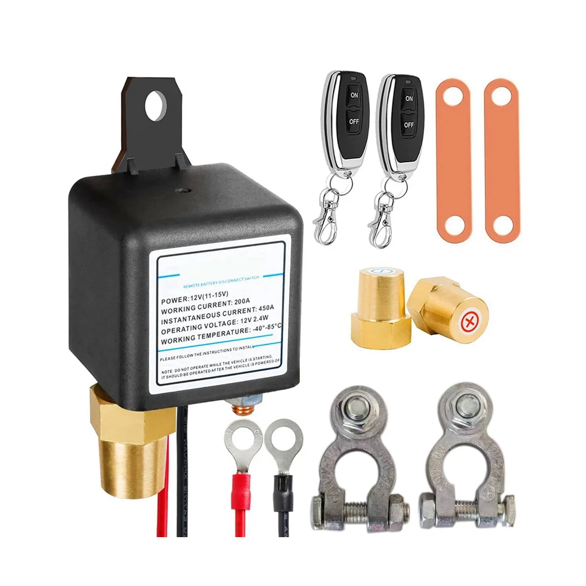 12V 200A Universal Battery Switch Relay Integrated Wireless Remote Control Disconnect Cut Off Isolator Switch 2
12V 200A Universal Battery Switch Relay Integrated Wireless Remote Control Disconnect Cut Off Isolator Switch 2