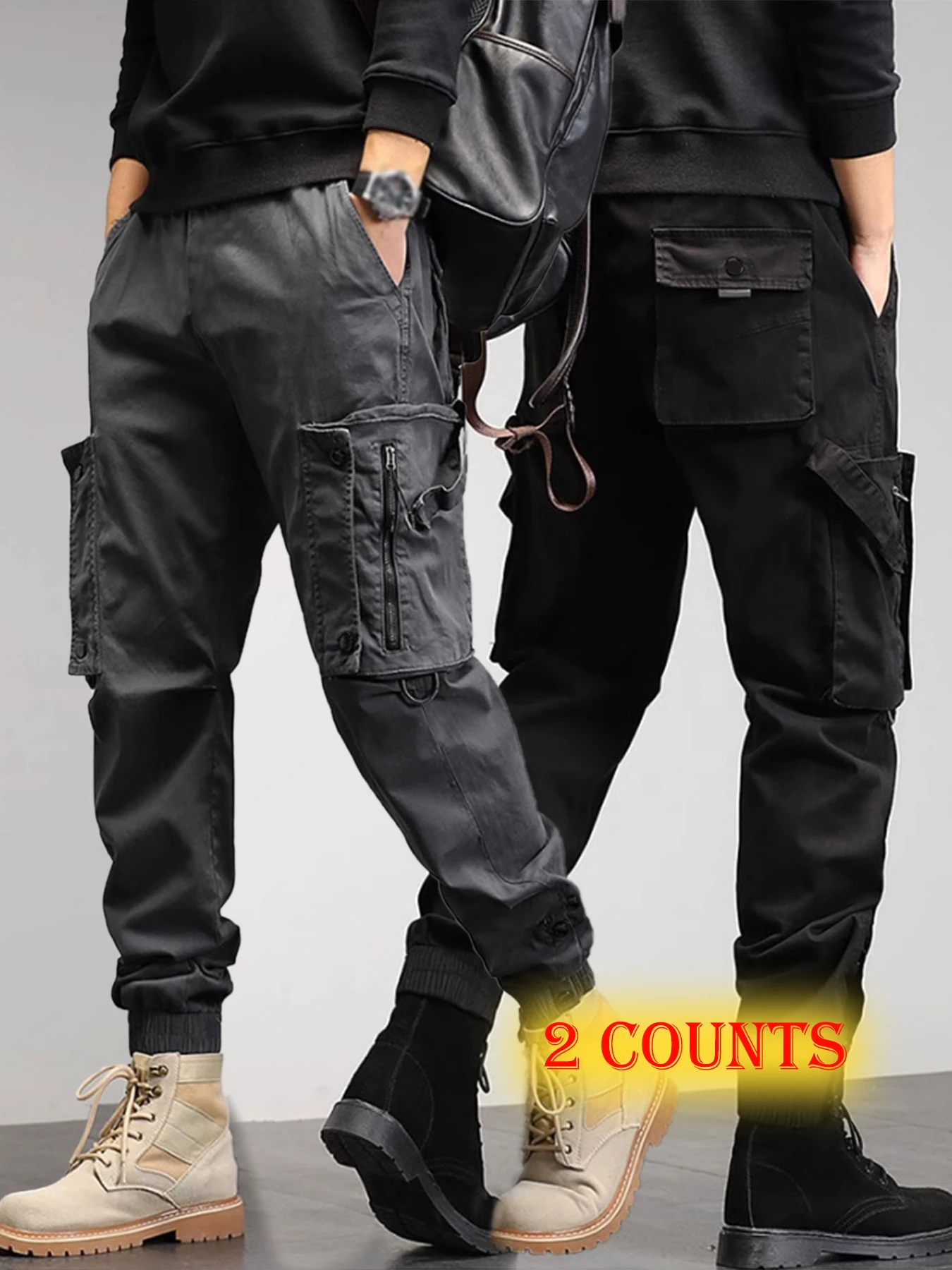 Black Multi Pocket Drawstring Cargo Pants Men's Casual Outwear Pants For Summer Autumn Outdoor Hip Hop Sweatpants Men Women
Black Multi Pocket Drawstring Cargo Pants Men's Casual Outwear Pants For Summer Autumn Outdoor Hip Hop Sweatpants Men Women