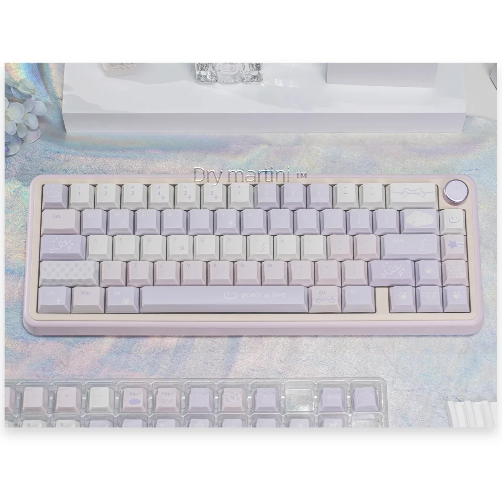 Girl Gift Endless Love Keycaps 130 Keys, Purple PBT Shine-Through, Romantic Theme, Compatible with 61/64/68/75/108 MX Keyboard
Girl Gift Endless Love Keycaps 130 Keys, Purple PBT Shine-Through, Romantic Theme, Compatible with 61/64/68/75/108 MX Keyboard