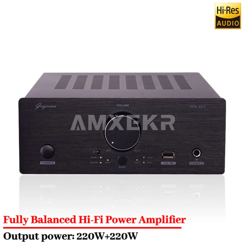 High-power HiFi Amplifier Fully Balanced Support Bluetooth/USB/headphone Amplifier/remote Control Home Audio Amplifier X6
High-power HiFi Amplifier Fully Balanced Support Bluetooth/USB/headphone Amplifier/remote Control Home Audio Amplifier X6