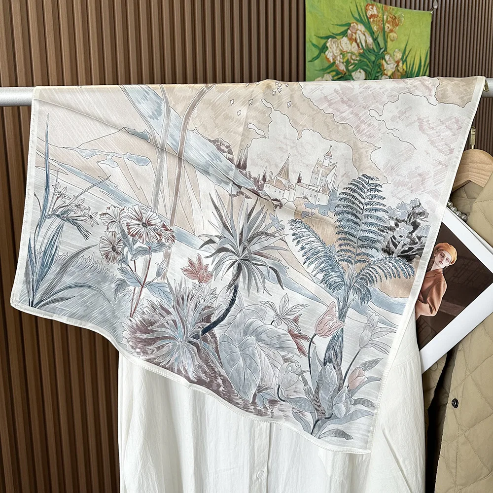 Women's 65cm Square Silk Scarf 100% Mulberry Silk Fashionable Versatile Accessory Wrap Headband Hijab Shawl
Women's 65cm Square Silk Scarf 100% Mulberry Silk Fashionable Versatile Accessory Wrap Headband Hijab Shawl