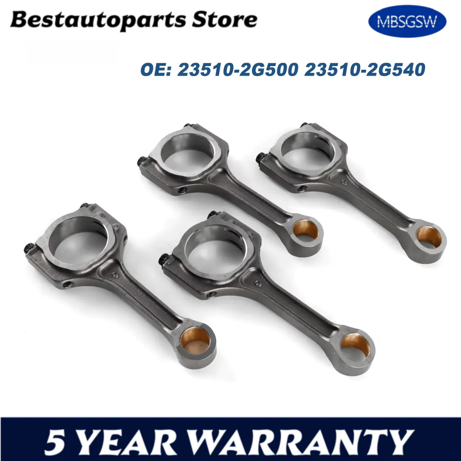 4PCS OEM Connecting Rods For Kia Sorento Optima Sportage Hyundai Tucson Sonata Santa Fe 2.4
4PCS OEM Connecting Rods For Kia Sorento Optima Sportage Hyundai Tucson Sonata Santa Fe 2.4