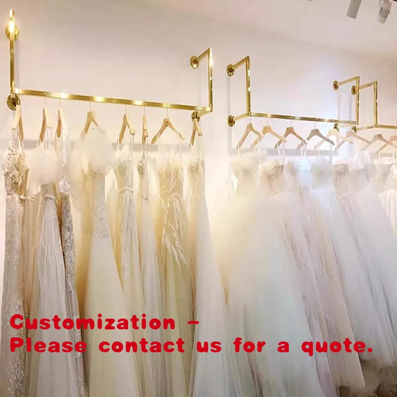 custom.Luxury Cloth Display Dress Stand Clothes Shop Wall Mounted Boutique Garment Rack Stainless Steel Clothing Rack
custom.Luxury Cloth Display Dress Stand Clothes Shop Wall Mounted Boutique Garment Rack Stainless Steel Clothing Rack