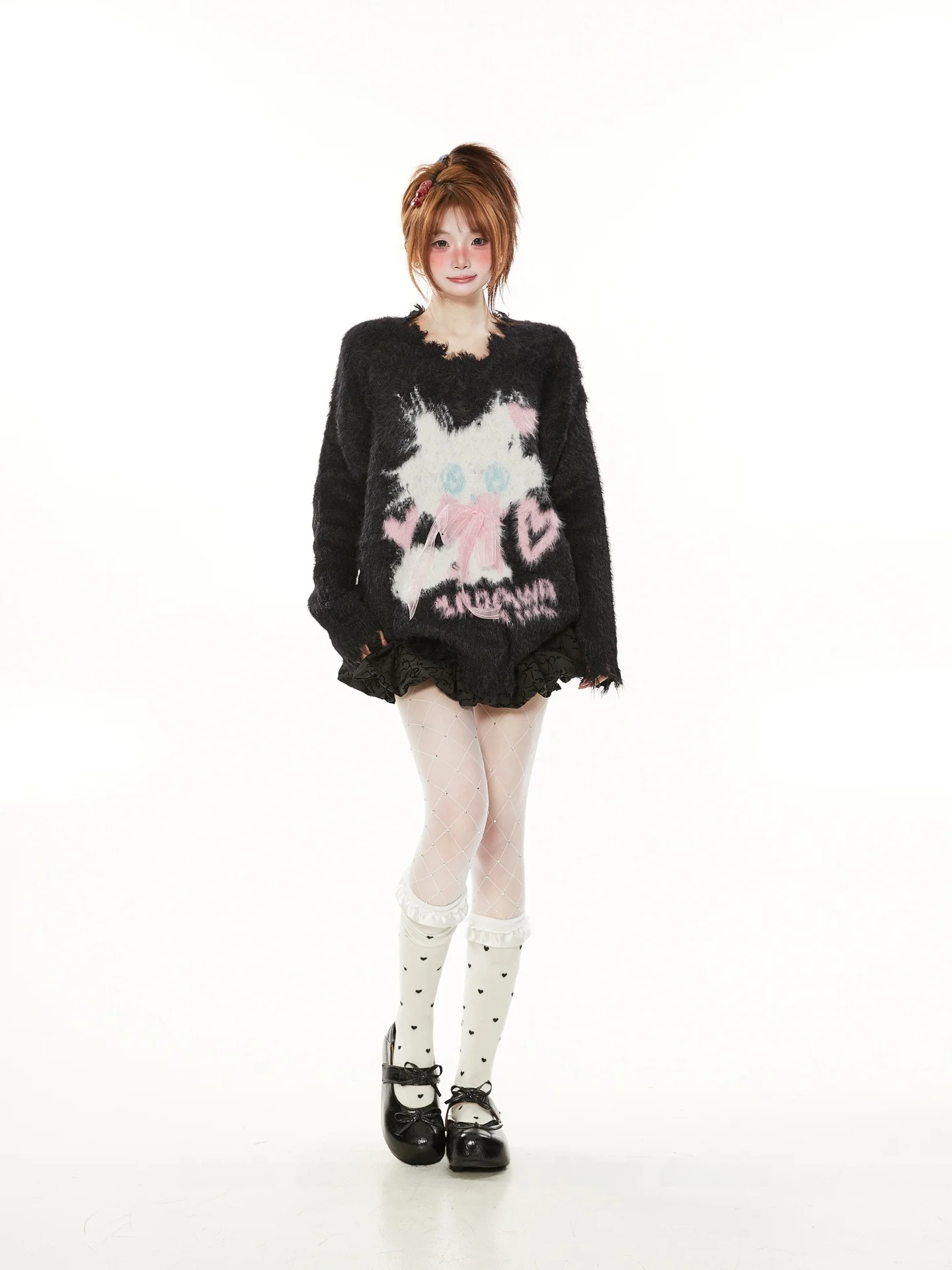 Sweet Cute Cartoon Knot Hem Knitted Sweater Bla Women's Autumn Winter New Year Casual Loose Fit Long Sve Knitwear
Sweet Cute Cartoon Knot Hem Knitted Sweater Bla Women's Autumn Winter New Year Casual Loose Fit Long Sve Knitwear