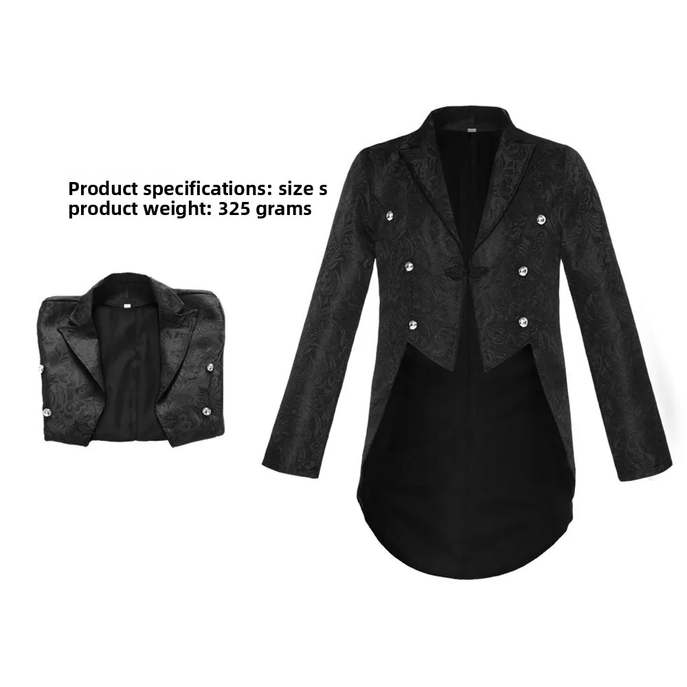 Мужской готический двубортный смокинг в стиле ретро, большой размер, с вышивкой, весна 2023
Мужской готический двубортный смокинг в стиле ретро, большой размер, с вышивкой, весна 2023