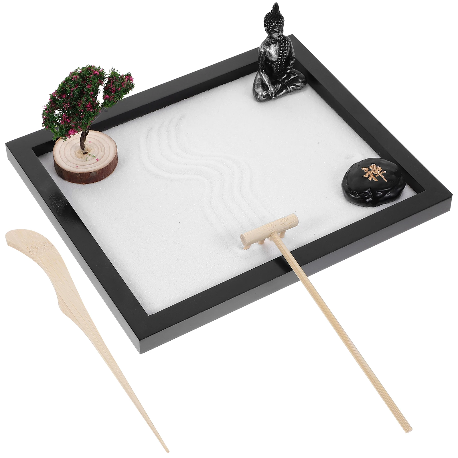 1Set Desktop Zen Garden Kit Density Board Spiritual Decor Home Ornament Meditation Chinese Ancient Style Mini Garden Kit
1Set Desktop Zen Garden Kit Density Board Spiritual Decor Home Ornament Meditation Chinese Ancient Style Mini Garden Kit