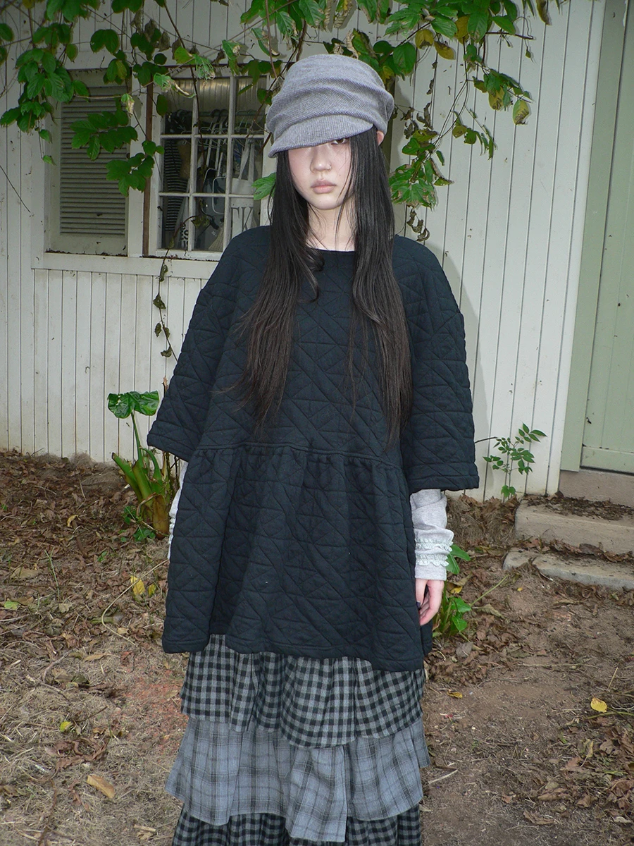 Angproject Retro id Cotton Insert round Ne mid Sve Top New Arrival Women's Loose Fit Cotton irt Seven Quarter Sve
Angproject Retro id Cotton Insert round Ne mid Sve Top New Arrival Women's Loose Fit Cotton irt Seven Quarter Sve