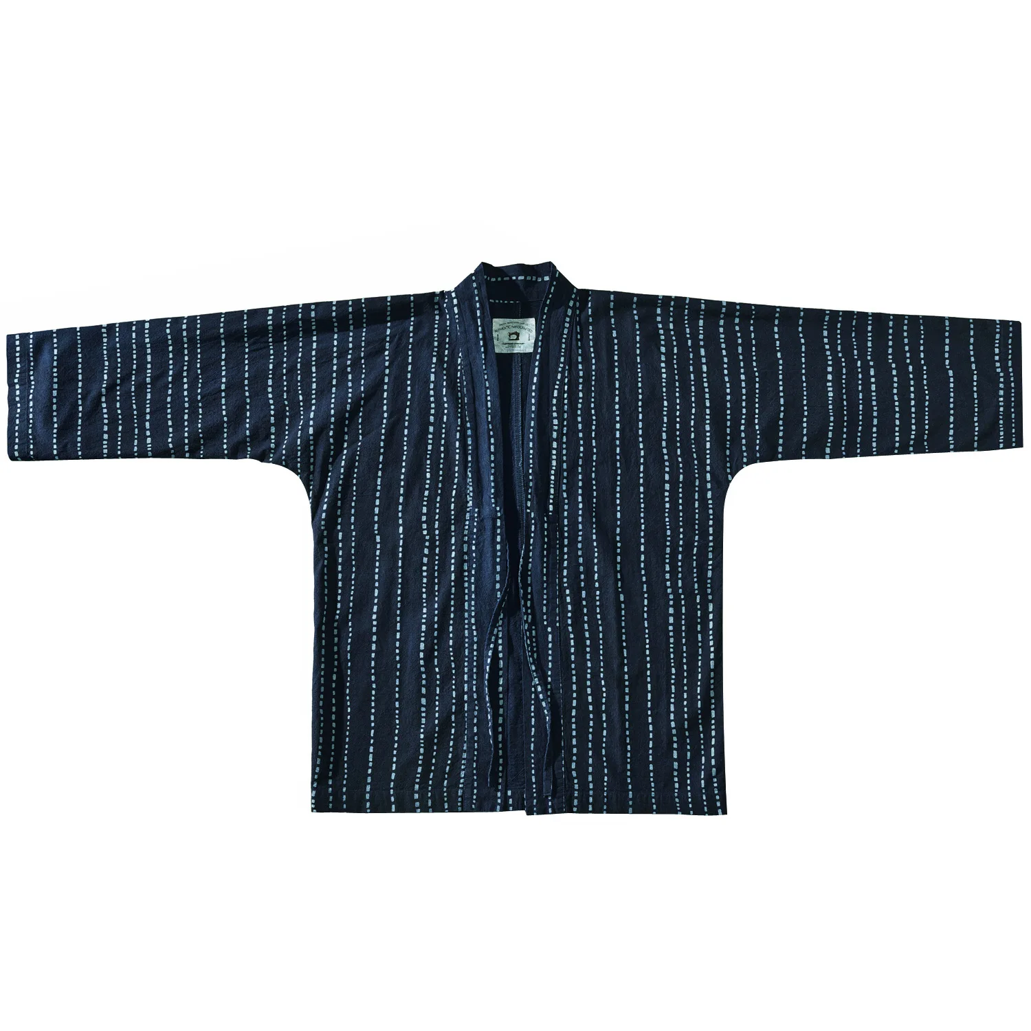 Japanese Style Indigo Dyed Kimono Jacket with Stripe Print, Cotton Vintage Haori for Men and Women
Japanese Style Indigo Dyed Kimono Jacket with Stripe Print, Cotton Vintage Haori for Men and Women