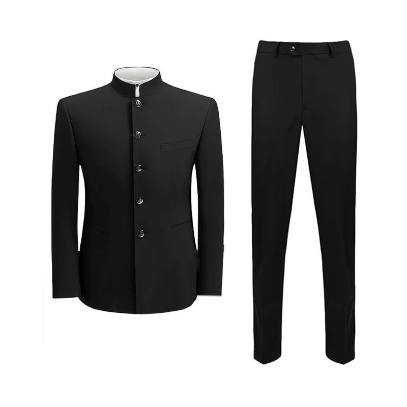 Two-piece Set Suit Men's Chinese Style Suits Set Formal Zhongshan Blazer Jacket Dress Pants Banquet Business Wedding Occasions 
Two-piece Set Suit Men's Chinese Style Suits Set Formal Zhongshan Blazer Jacket Dress Pants Banquet Business Wedding Occasions