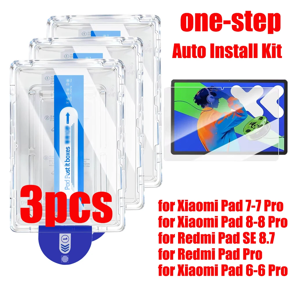 3pcs Tablet Screen Protectors For Xiaomi Pad 7 Pro 8 Pro For Redmi Pad SE 8.7 Pad Pro Pad 5 6 Pro Pad 10.6 8.8 Tempered Glass HD
3pcs Tablet Screen Protectors For Xiaomi Pad 7 Pro 8 Pro For Redmi Pad SE 8.7 Pad Pro Pad 5 6 Pro Pad 10.6 8.8 Tempered Glass HD