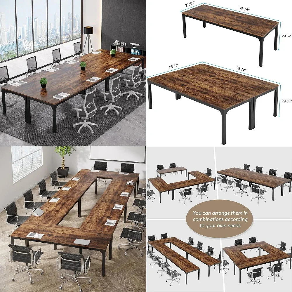 8ft Conference Table, Large Meeting Table for 810 People, Business Seminar Furniture for Office Conference Room 1, Black
8ft Conference Table, Large Meeting Table for 810 People, Business Seminar Furniture for Office Conference Room 1, Black
