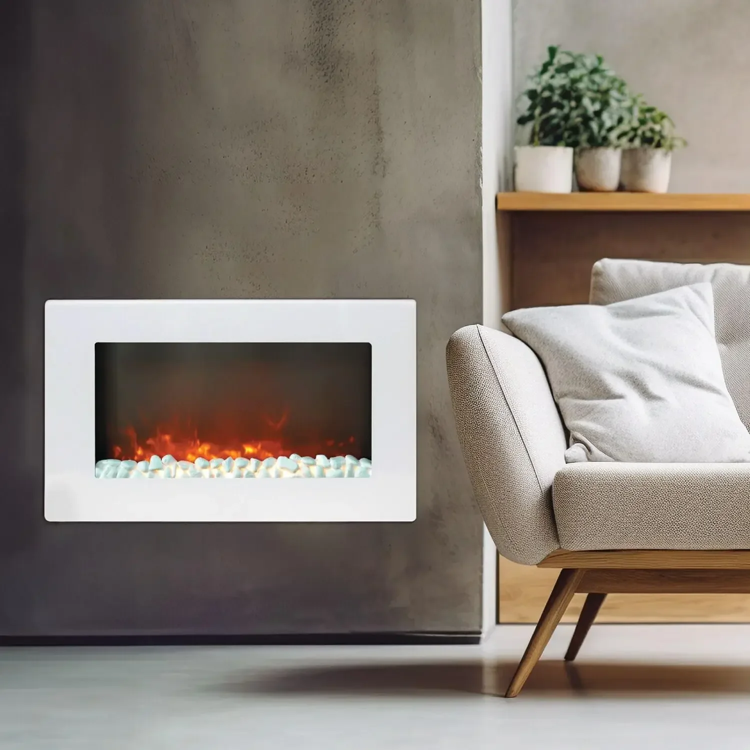 30 Inch Wall Mounted Flat Panel Electric Fireplace Heater with Remote Control,Living Room, Bedroom, Home Office, White
30 Inch Wall Mounted Flat Panel Electric Fireplace Heater with Remote Control,Living Room, Bedroom, Home Office, White