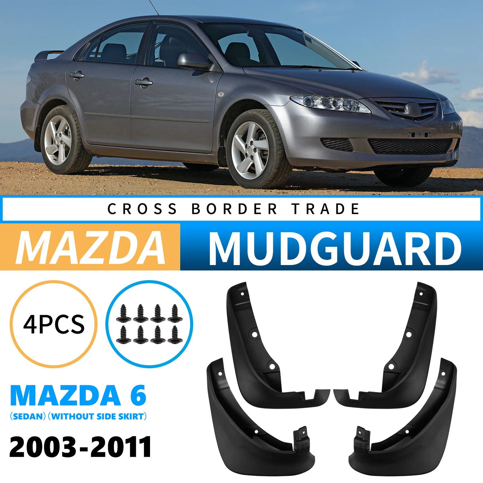Mudguards for Mazda 6 Sedan Tires (2003-2011) High Strength Car Mud Guards Anti-Collision Deformation Resistant
Mudguards for Mazda 6 Sedan Tires (2003-2011) High Strength Car Mud Guards Anti-Collision Deformation Resistant