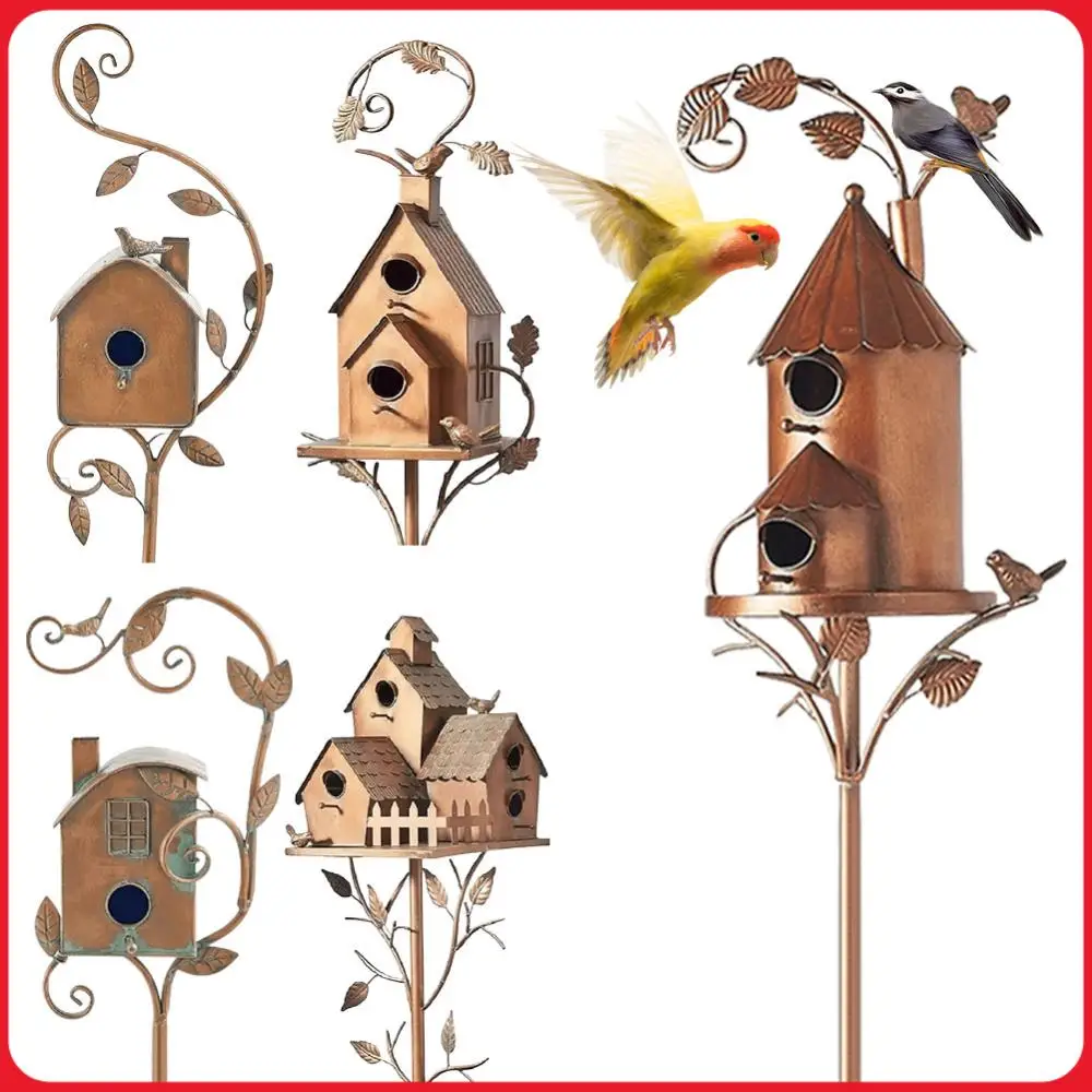 Metal Bird House with Pole Bird Houses for Outside with Pole Metal Birdhouse Stake for Outdoor Garden Yard Decoration
Metal Bird House with Pole Bird Houses for Outside with Pole Metal Birdhouse Stake for Outdoor Garden Yard Decoration