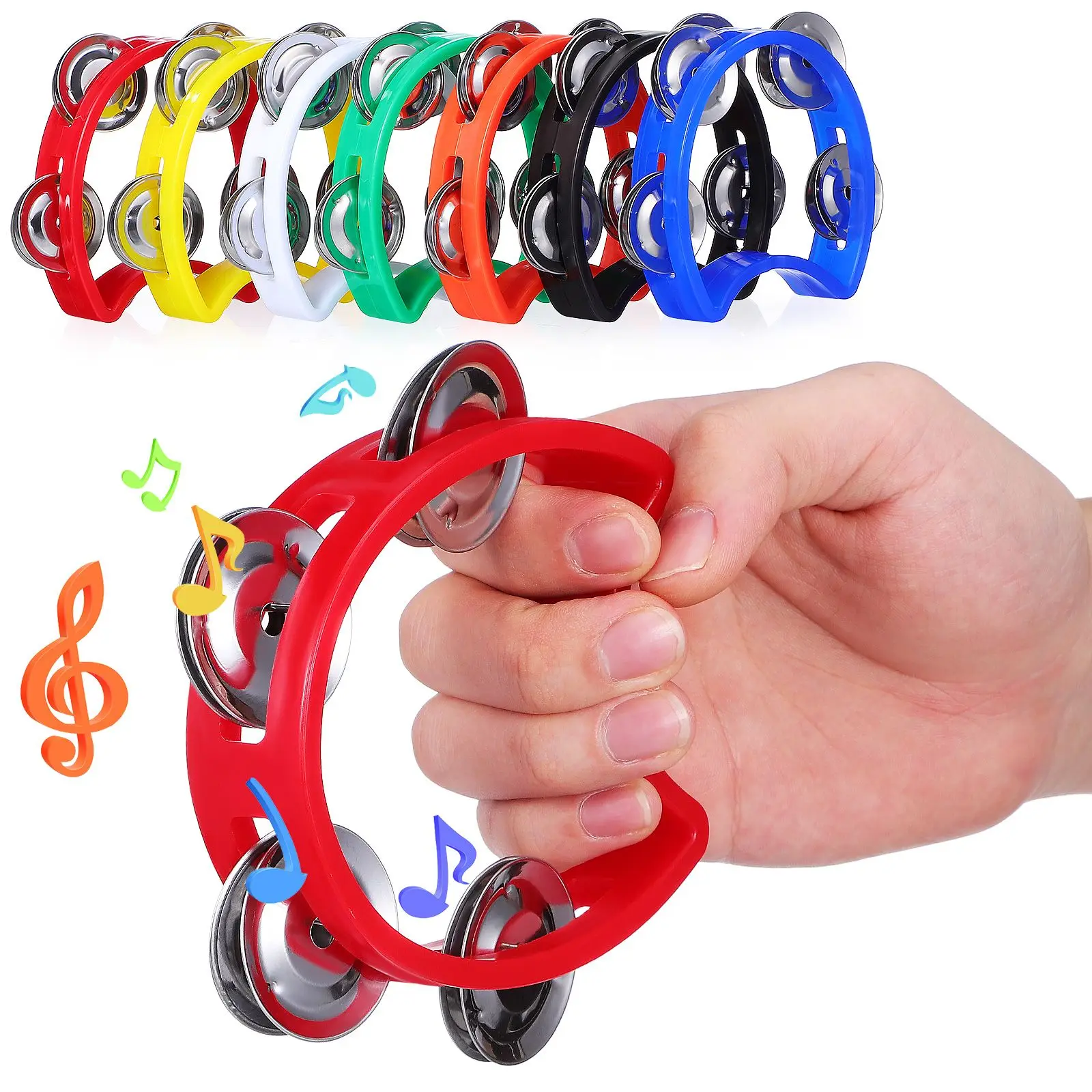 7 Pcs Percussion Instrument Set Colorful Hand Bells Mini Plastic Tambourines Musical Kids Instrument Set Toys Kids Baby
7 Pcs Percussion Instrument Set Colorful Hand Bells Mini Plastic Tambourines Musical Kids Instrument Set Toys Kids Baby