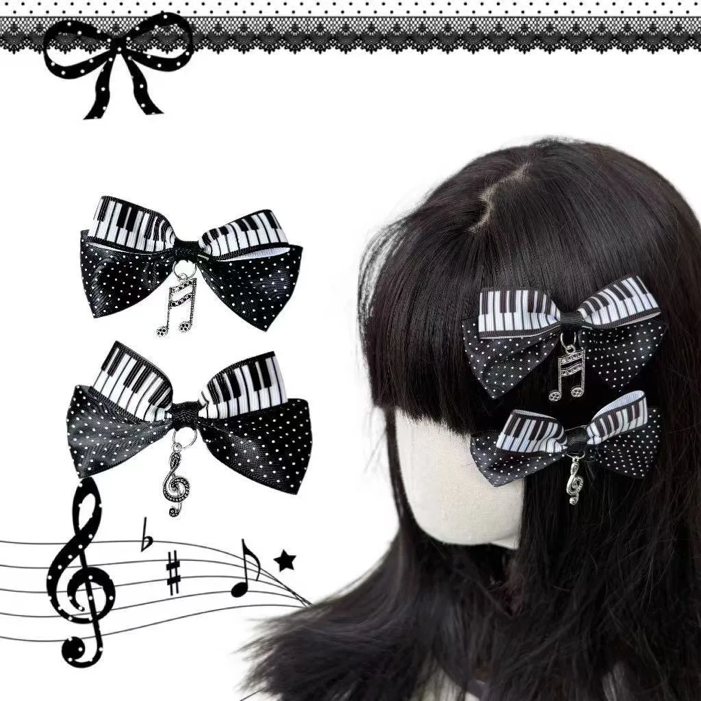 Cute Y2K Original Piano Key Polka Dot Lolita Hair Clip Knot Female Hair Accessories Gothic Headwear Sweet Style for Long Hair
Cute Y2K Original Piano Key Polka Dot Lolita Hair Clip Knot Female Hair Accessories Gothic Headwear Sweet Style for Long Hair