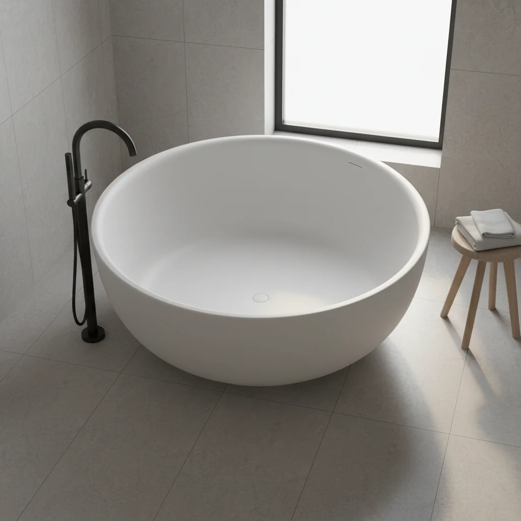 *a* Modern Style Round Artificial Stone Bathtub-Portable Free Standing Hotel Use
*a* Modern Style Round Artificial Stone Bathtub-Portable Free Standing Hotel Use