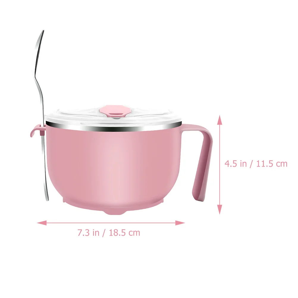 1Set Stainless Noodle Bowl 1200Ml with Lid Heat-Resistant Handle for Rice Soup Food Storage Outdoor Travel Use
1Set Stainless Noodle Bowl 1200Ml with Lid Heat-Resistant Handle for Rice Soup Food Storage Outdoor Travel Use