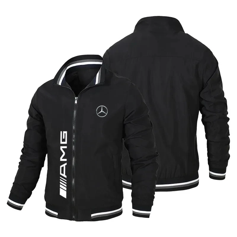 Spring and Autumn Jacket High-Quality Men's Stand Collar Sports Jacket Motorcycle Pilot Print Mercedes-Benz Workwear Motorcycle 
Spring and Autumn Jacket High-Quality Men's Stand Collar Sports Jacket Motorcycle Pilot Print Mercedes-Benz Workwear Motorcycle