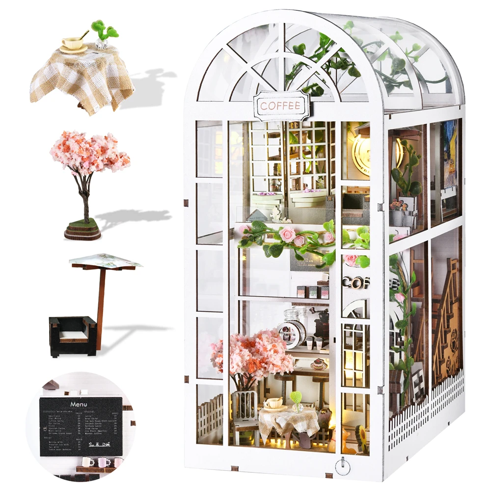 Sunshine Coffee Shop DIY Book Nook Kit 3D Wooden Puzzle Home Decoration House For Bookshelf Building block assembly gift
Sunshine Coffee Shop DIY Book Nook Kit 3D Wooden Puzzle Home Decoration House For Bookshelf Building block assembly gift