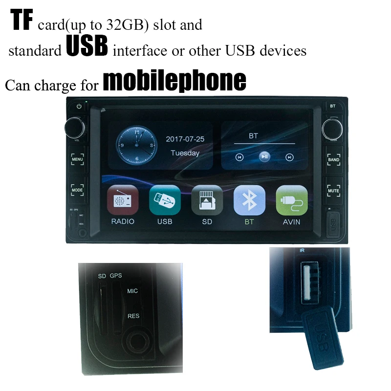 2 Din HD Car Stereo MP5 Player 12V Bluetooth Handsfree Support Rear View Camera Function
2 Din HD Car Stereo MP5 Player 12V Bluetooth Handsfree Support Rear View Camera Function
