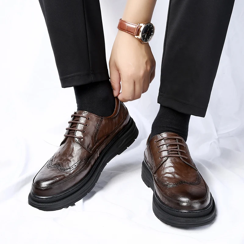 High Quality Leather Mens Formal Shoes Lace Up Fashion Men Casual Oxford Shoe Ouotdoor Male Footwear Wedding Party Men Low Shoes
High Quality Leather Mens Formal Shoes Lace Up Fashion Men Casual Oxford Shoe Ouotdoor Male Footwear Wedding Party Men Low Shoes