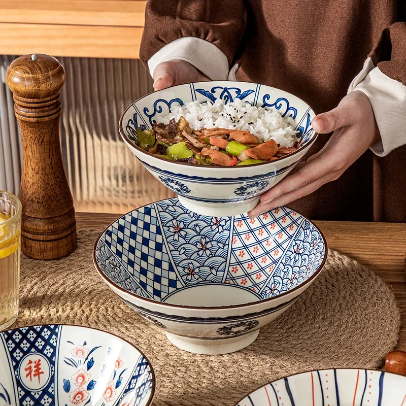 Versatile Home Bowls: Ceramic Noodle & Ramen Bowls, Hand-Painted Retro Salad Bowls, Couple Bowls, Noodle Dish Tableware
Versatile Home Bowls: Ceramic Noodle & Ramen Bowls, Hand-Painted Retro Salad Bowls, Couple Bowls, Noodle Dish Tableware