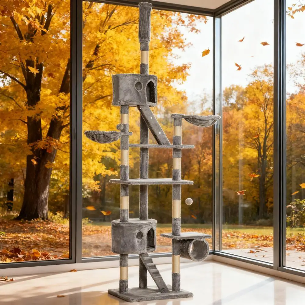 Кошачье дерево с регулируемой высотой .5-102,5 дюйма
Кошачье дерево с регулируемой высотой .5-102,5 дюйма