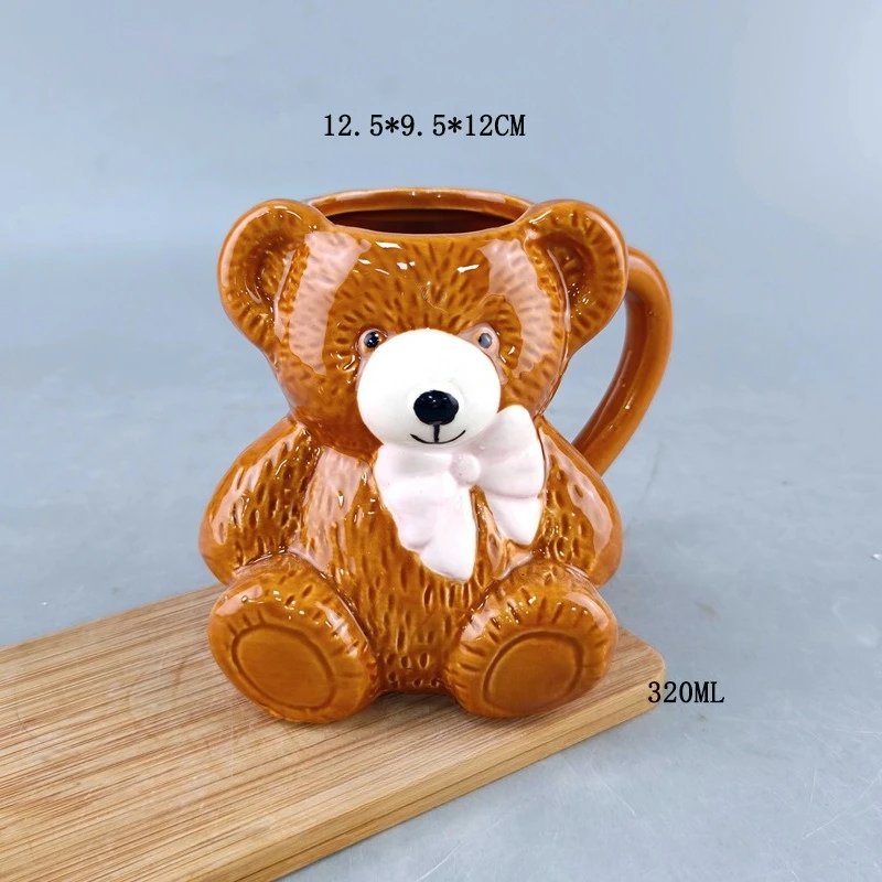 Pink Bowknot Brown Bear Ceramic Mug Office Coffee Milk Tea Cup Cute Daily Drinkware Best Birthday Gift
Pink Bowknot Brown Bear Ceramic Mug Office Coffee Milk Tea Cup Cute Daily Drinkware Best Birthday Gift