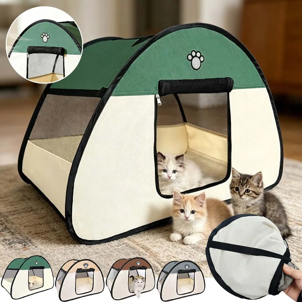 Portable Cat Tent Breathable Summer Pet Home M/L Foldable Cat Cage Shelter with Carry Bag Mosquito Proof Enclosure for Cats Dogs
Portable Cat Tent Breathable Summer Pet Home M/L Foldable Cat Cage Shelter with Carry Bag Mosquito Proof Enclosure for Cats Dogs