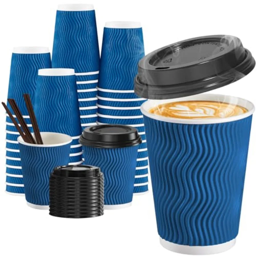 90 Pack Disposable Coffee Cups with Lids and Straws Insulated Ripple Wall To Go Paper Coffee Cups for Coffee Hot Chocolate and
90 Pack Disposable Coffee Cups with Lids and Straws Insulated Ripple Wall To Go Paper Coffee Cups for Coffee Hot Chocolate and