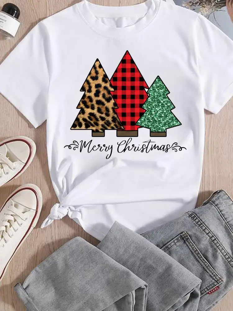 Tee Clothing Festival Trend Short Sleeve T-Shirts Women Lady Merry Christmas Tree Happy New Year Printed Fashion Graphic T Top
Tee Clothing Festival Trend Short Sleeve T-Shirts Women Lady Merry Christmas Tree Happy New Year Printed Fashion Graphic T Top