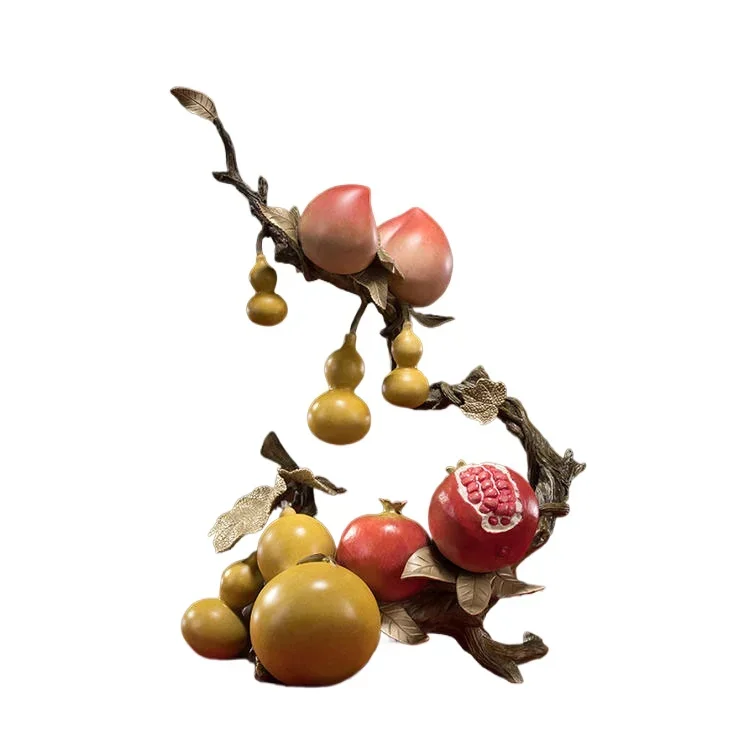 Duozi Duofu Duoshou living room desktop longevity peach copper ornament, home decoration handicraft gifts
Duozi Duofu Duoshou living room desktop longevity peach copper ornament, home decoration handicraft gifts
