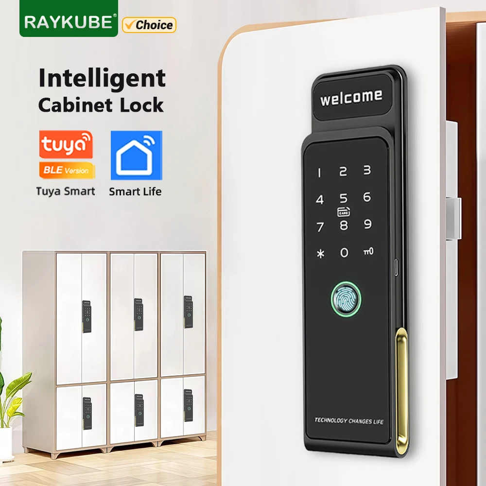 RAYKUBE Tuya BLE Smart Fingerprint Cabinet Lock Digital Electric Drawer Lock With Card/APP/ Passwork Unlock for Gym/Home
RAYKUBE Tuya BLE Smart Fingerprint Cabinet Lock Digital Electric Drawer Lock With Card/APP/ Passwork Unlock for Gym/Home