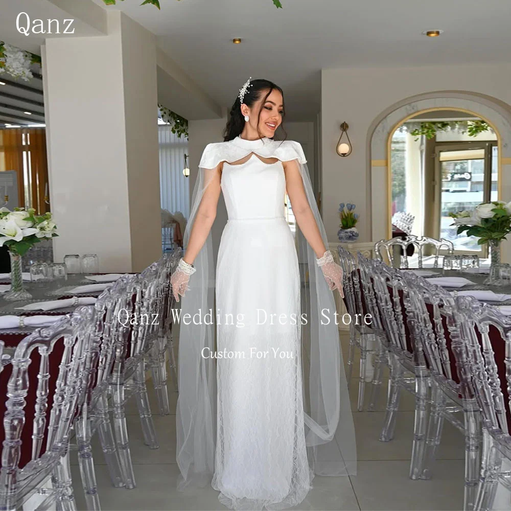 Qanz White Satin Wedding Dress With Jacket Strapless Backless Vestido De Novia Elegant Lace Women Long Robe De Mariée Customized
Qanz White Satin Wedding Dress With Jacket Strapless Backless Vestido De Novia Elegant Lace Women Long Robe De Mariée Customized
